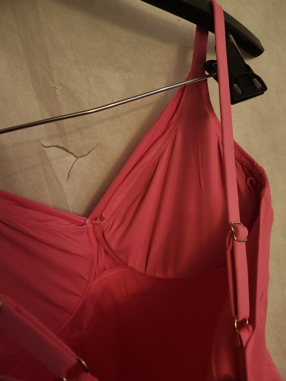 Anne Cole Women's Ruch Tankini Swimsuit Top In Pink Sz 36DD/ 38D - Picture 6 of 7